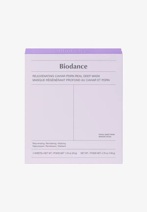 Омолаживающая маска для лица Caviar-pdrn Real Deep Mask - набор из 4 штук 136 г Biodance