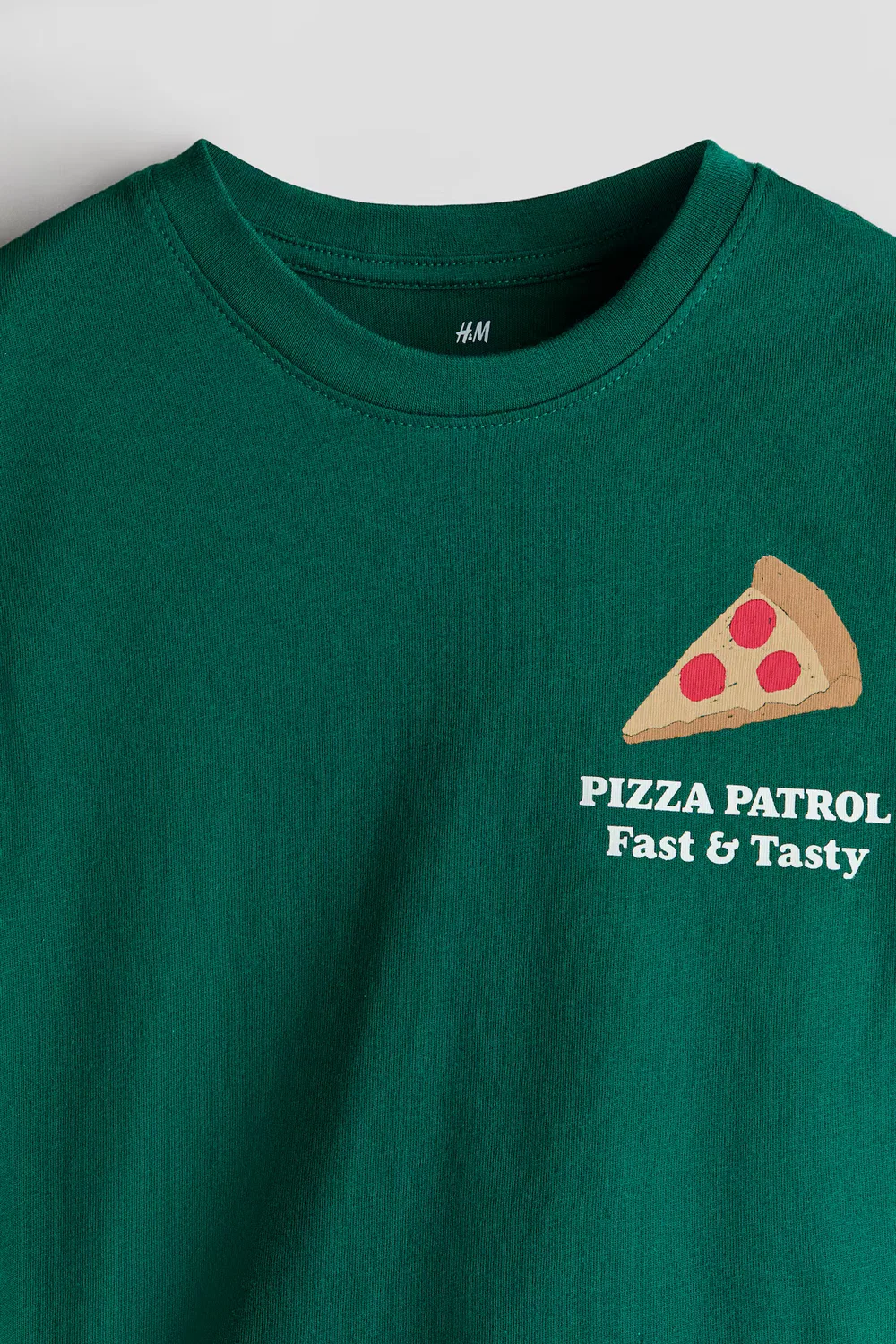 Набор из 3 футболок с принтом H&M, Cremefarben/Pizza — фото 2