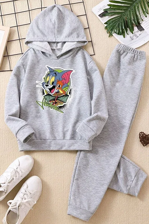 Детский спортивный костюм с принтом Tom & Jerry Ss Sinser, Gray