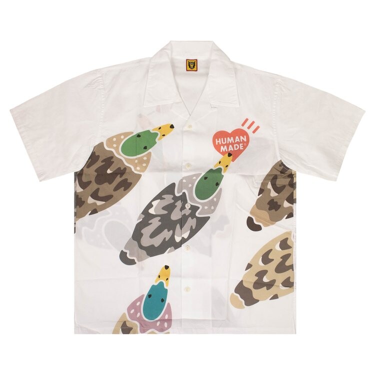 

Рубашка Human Made Duck Aloha Button Down Shirt 'White', белый