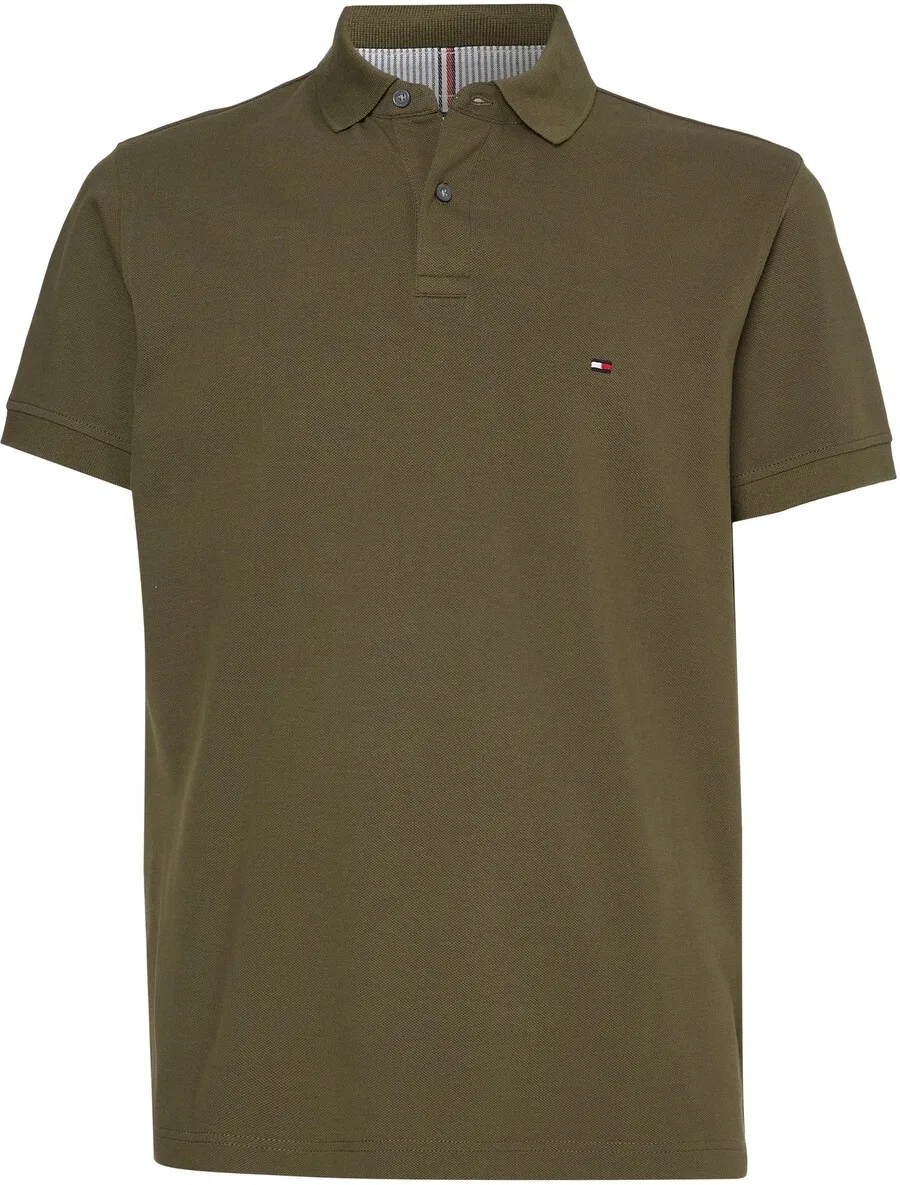 Рубашка TOMMY HILFIGER 'CORE 1985 REGULAR POLO' оливкового цвета