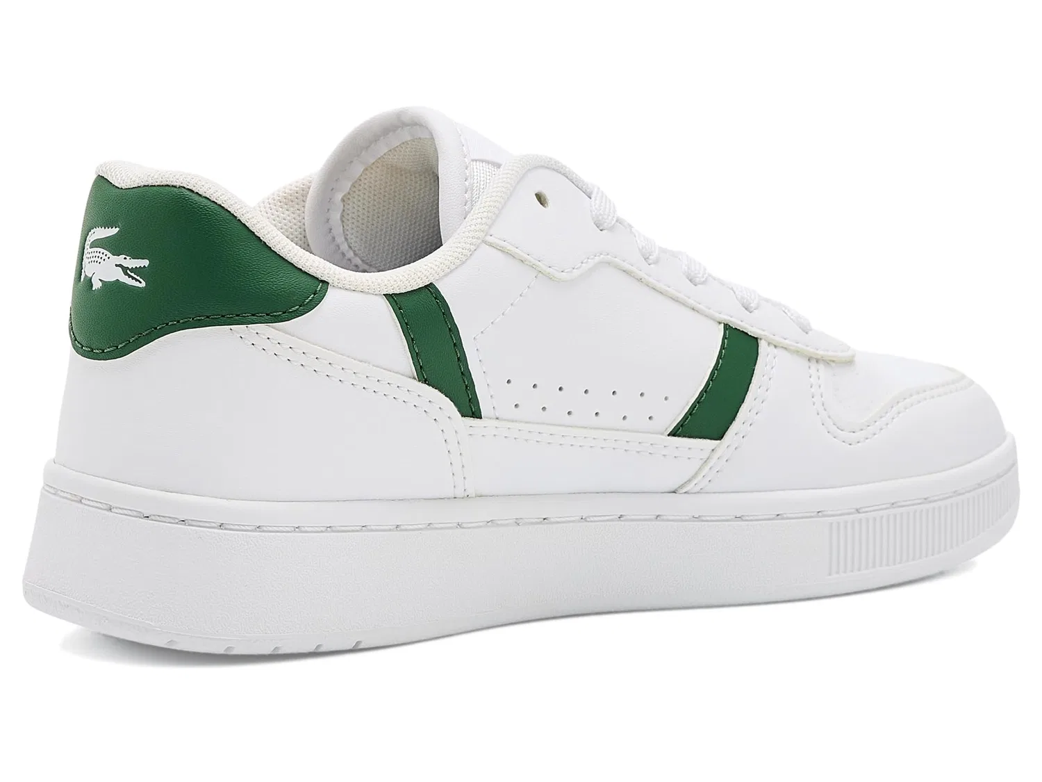Кроссовки с Т-образными зажимами (для маленьких и больших детей) Lacoste Kids, White/Dark Green — фото 4