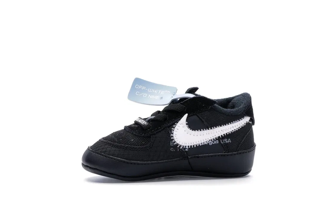 Детские кроссовки Nike Air Force 1 Low Off-White Black White, Black/White-Cone-Black — фото 3