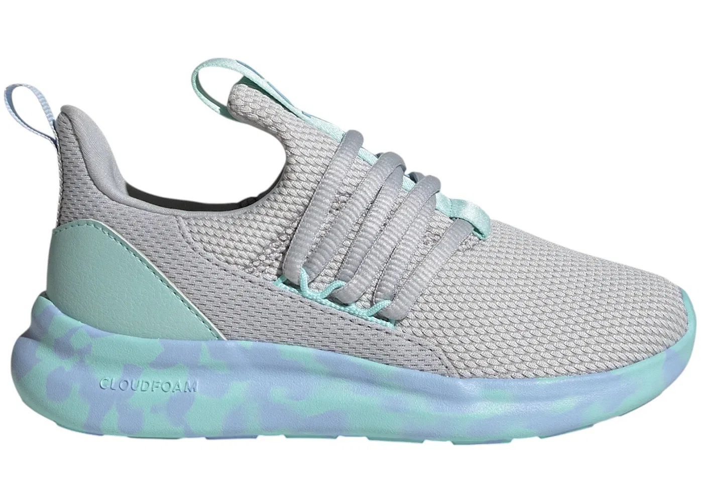 Детские кроссовки для мальчиков с подсветкой Adidas Lite Racer Adapt 7.0, Glow Blue/Grey Two/Semi Flash Aqua