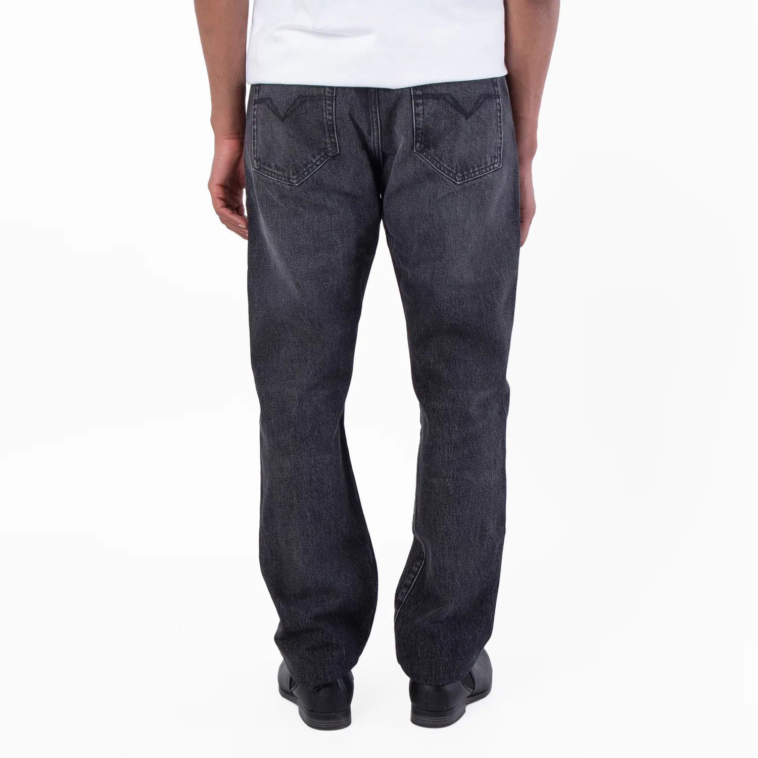 Джинсы прямого кроя Regular-Fit Denim Jeans Versace, Medium Black — фото 3
