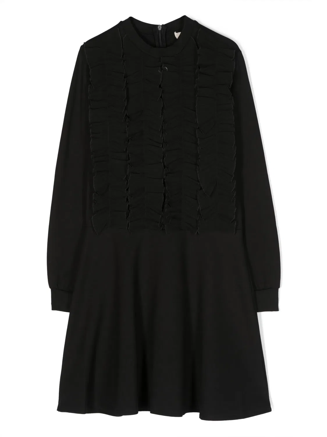 Платье из трикотажа с рюшами TWINSET, черный