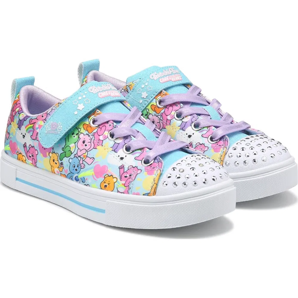 Детские кроссовки Care Bear мерцающие искры Skechers, Blue Multi Care Bear