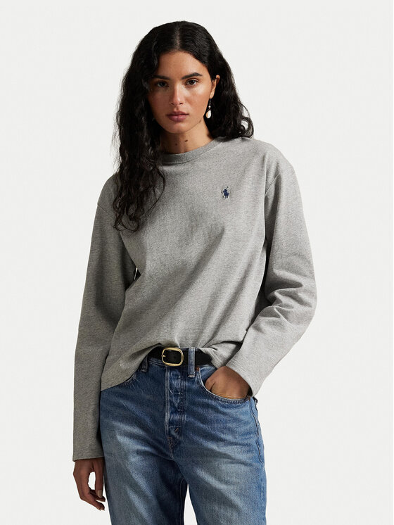 

Блузка straight fit 211967105003 Polo Ralph Lauren, серый