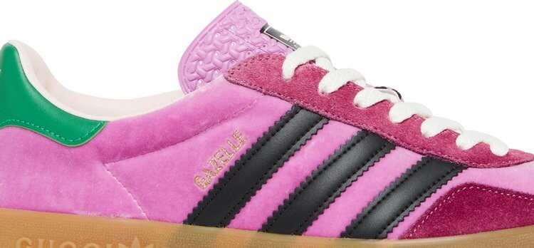 Лимитированные кроссовки Adidas Adidas x Gucci Wmns Gazelle 'Pink Velvet', розовый — фото 3