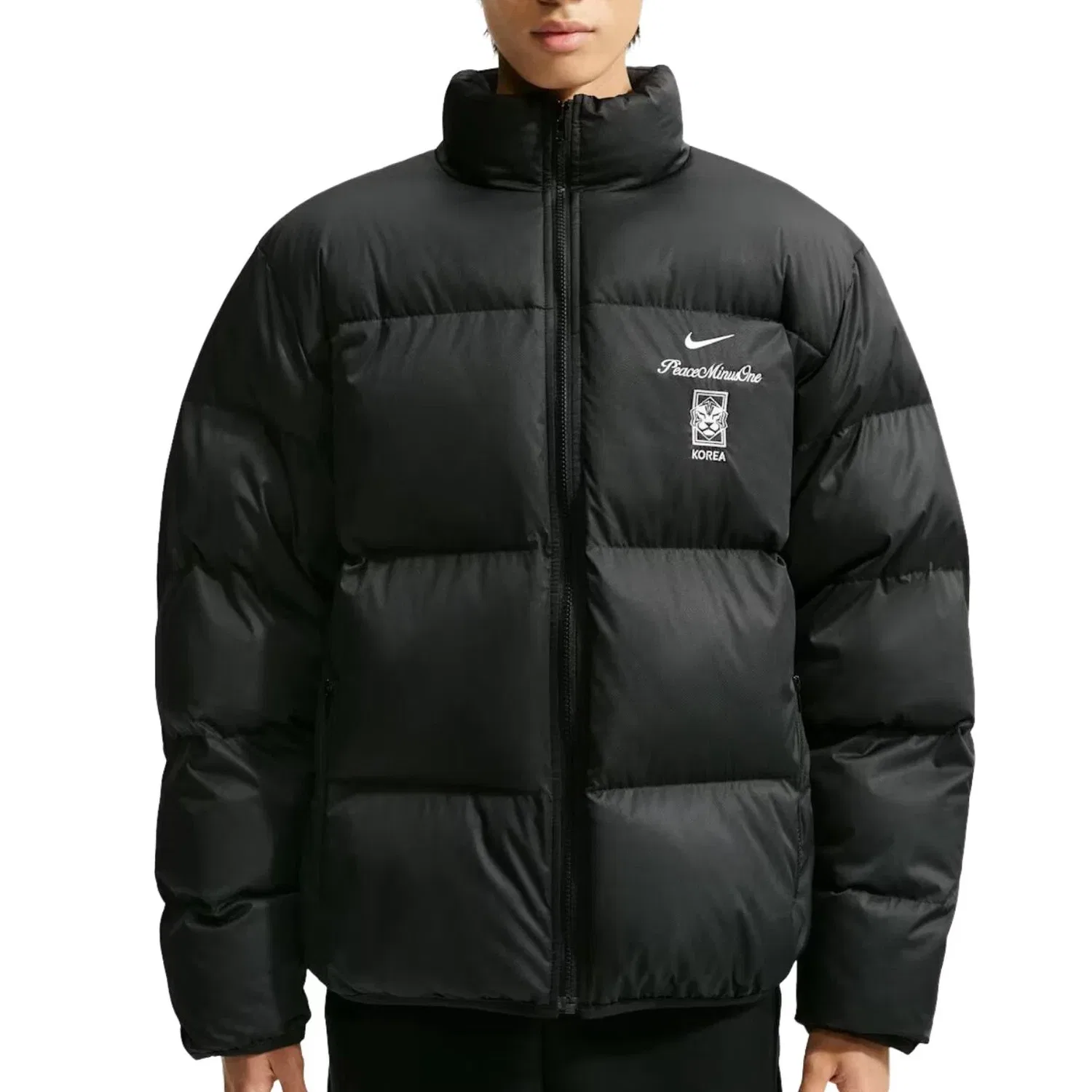 Мужская куртка-пуховик Nike x South Korea x Peaceminusone Cryoshot Padded Jacket 'Black', черный — фото 2