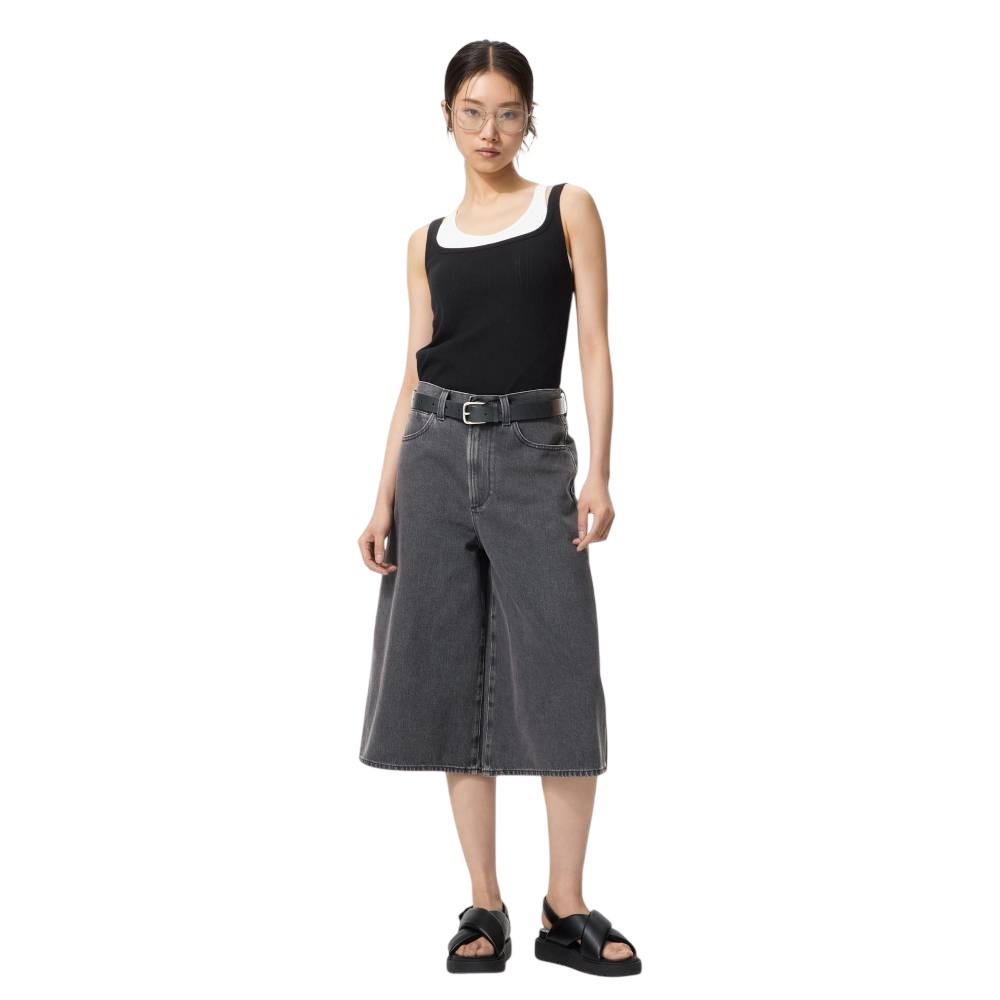 Кюлоты Uniqlo Denim Unisex, 08 темно-серый