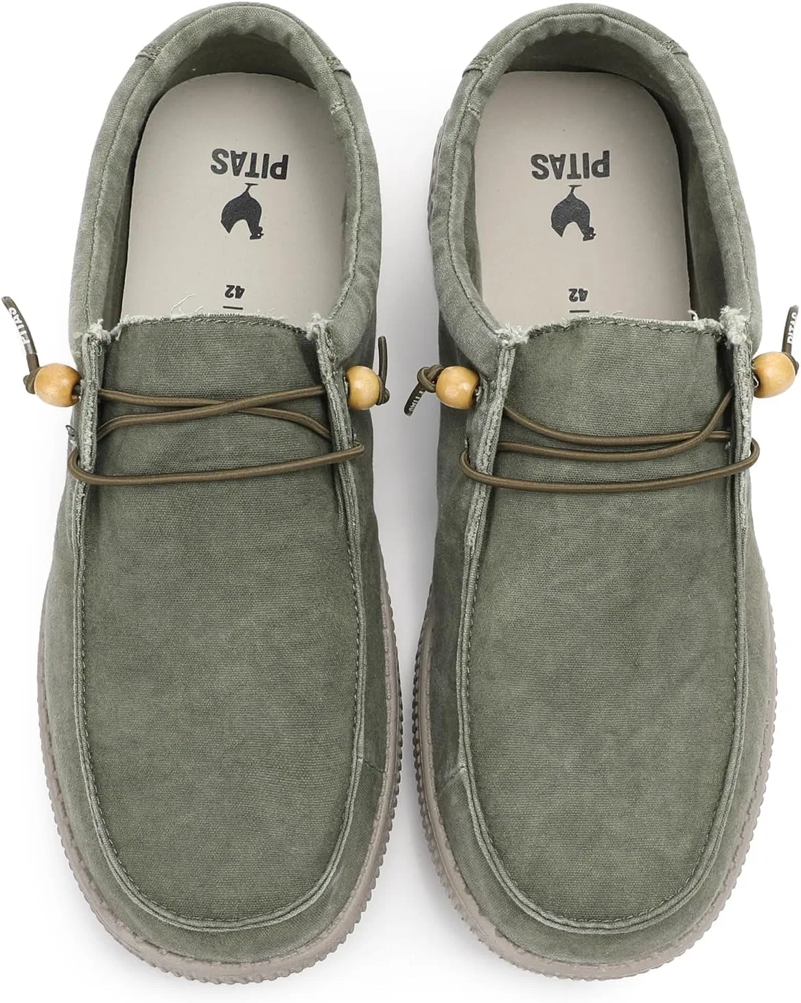 Туфли Pitas WP150 WALLABI WASHED, Khaki — фото 4