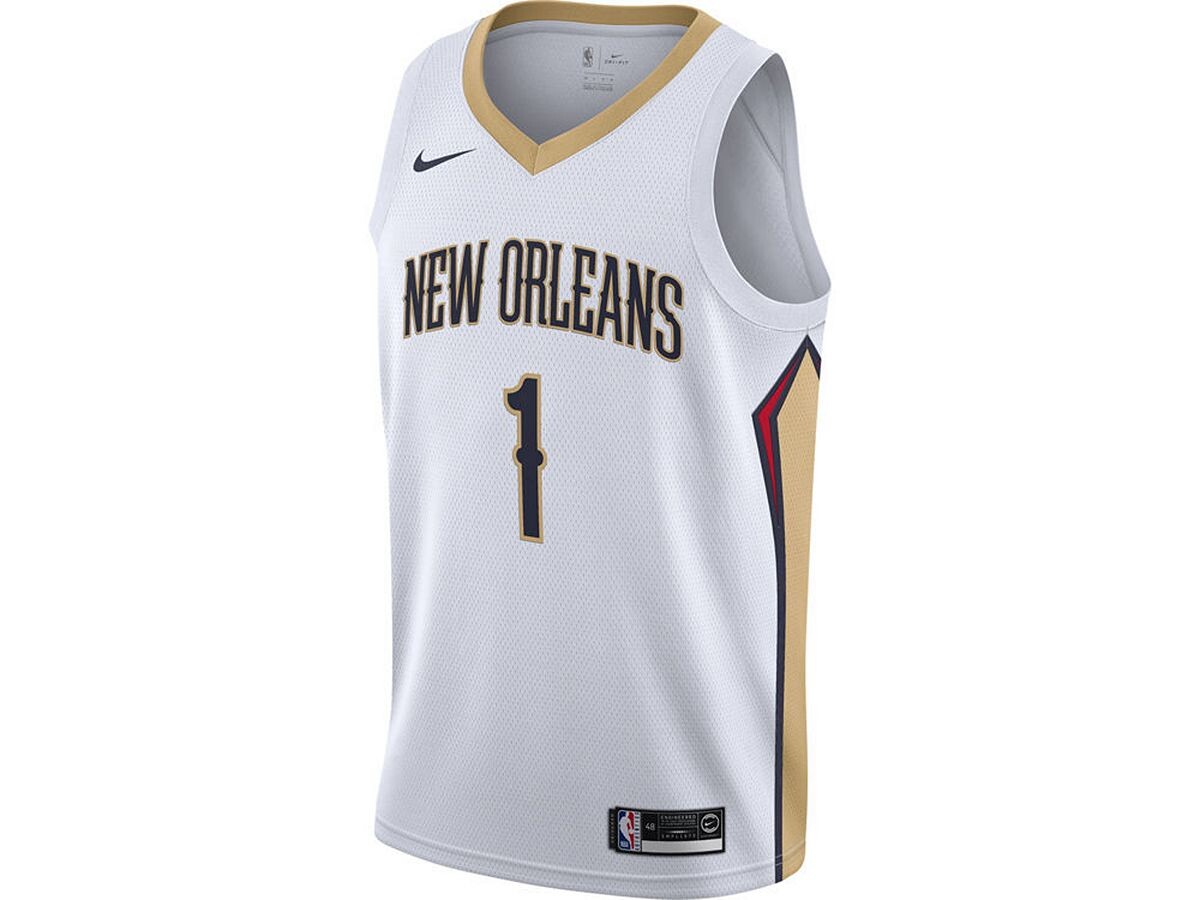Мужская ассоциация new orleans pelicans swingman джерси зайон уильямсон Nike, белый — фото 3