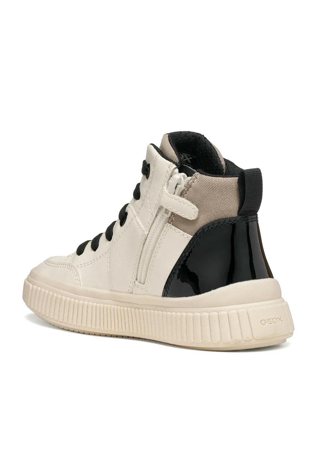 J laquinny girl - высокие кроссовки Geox, Light Ivory Light Bronze — фото 4