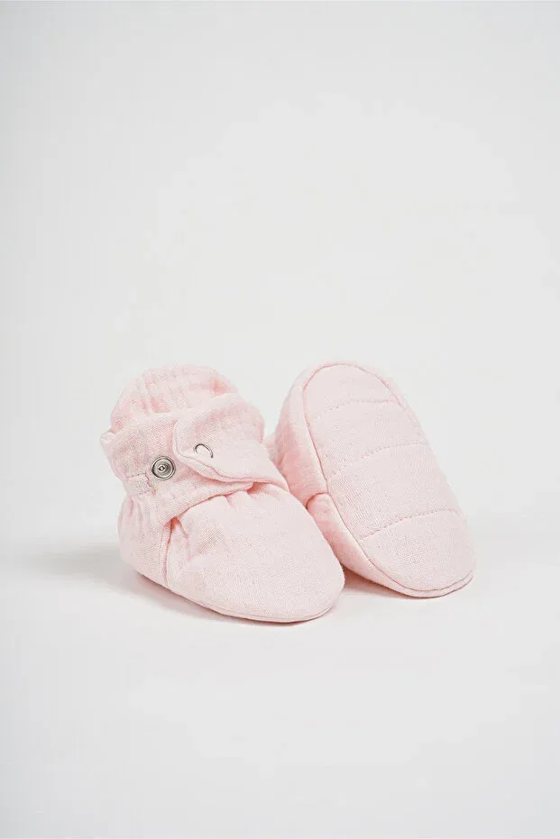 Детские пинетки из органического хлопка Babyzilla, Pink — фото 3