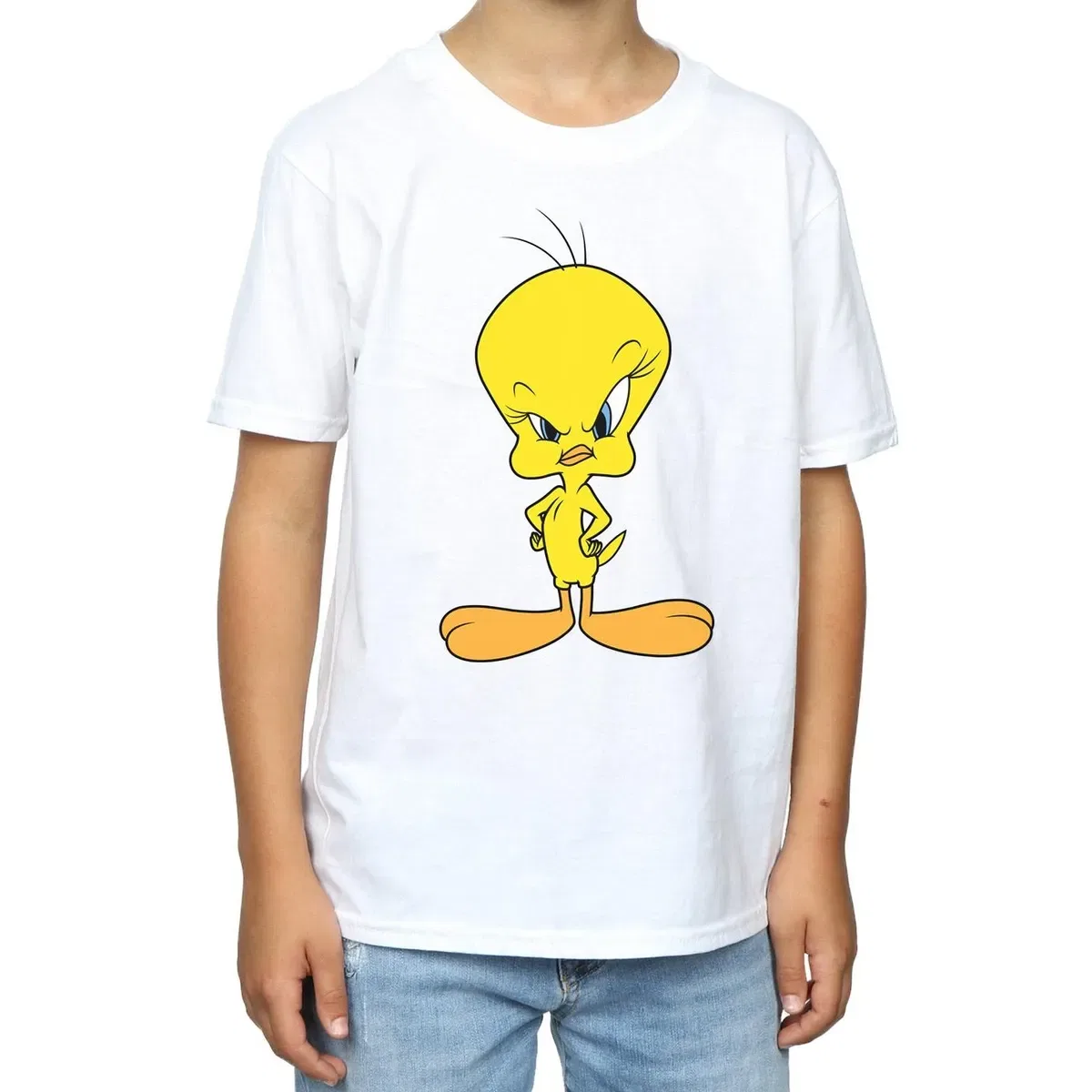 Футболка с принтом Angry Tweety Looney Tunes, White — фото 3