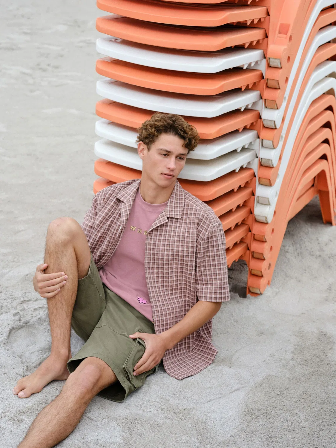 Рубашка с текстурной клеткой Pink Textured Check Next, розовый — фото 3