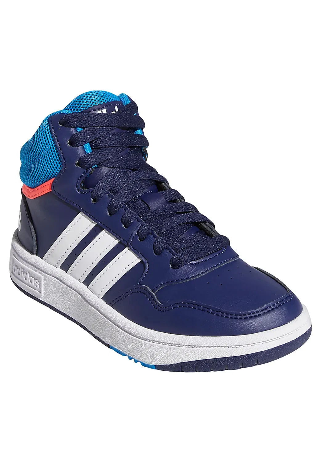 Кроссовки Hoops, цена около 3,0 тыс. долларов - высокие кроссовки Adidas Originals, Dunkelblau — фото 2
