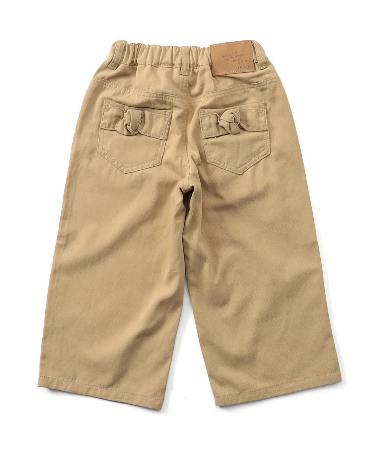 Детские брюки свободного кроя с лентой Seraph, Beige