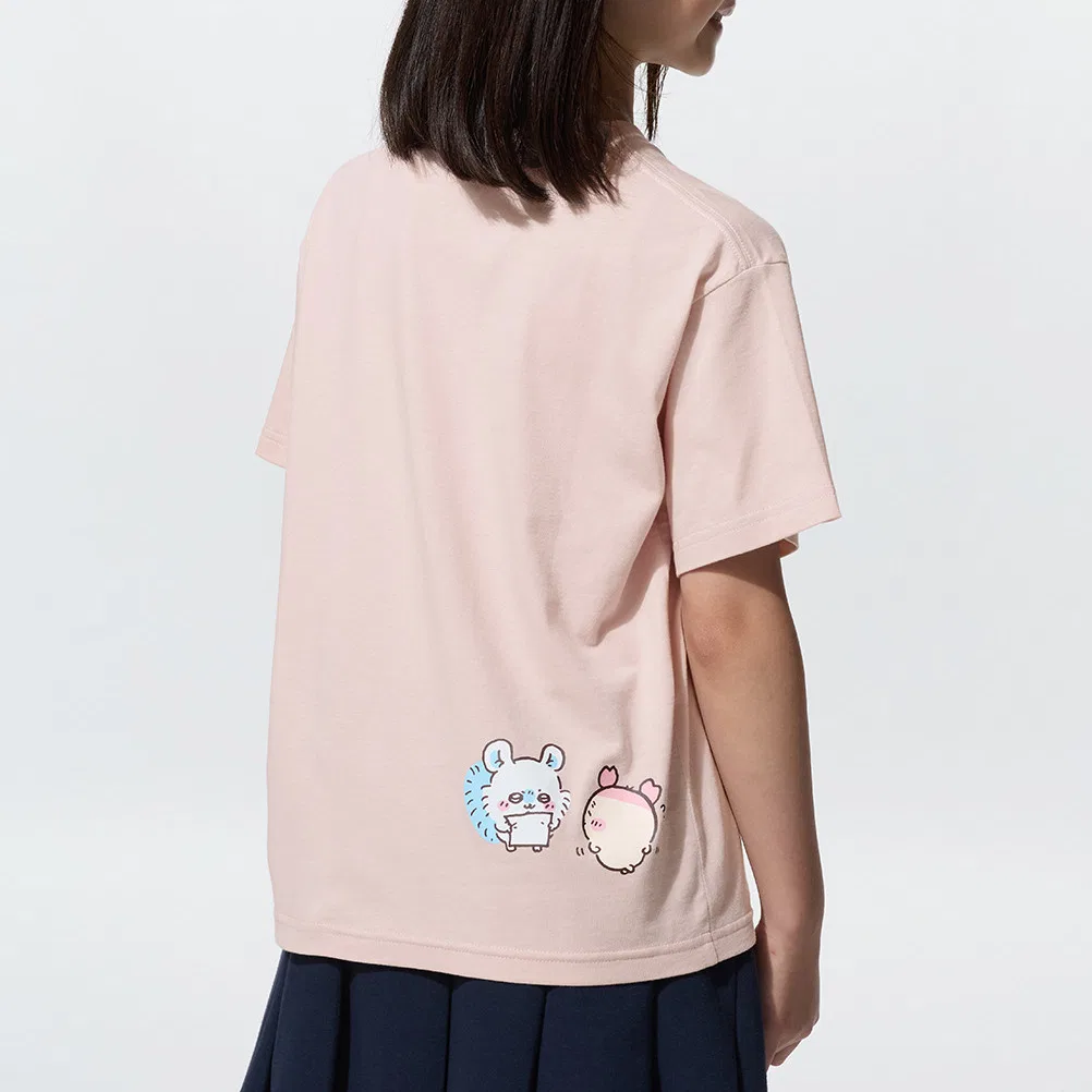 Детская футболка с длинным рукавом UNIQLO, 10 Pastel Pink — фото 4