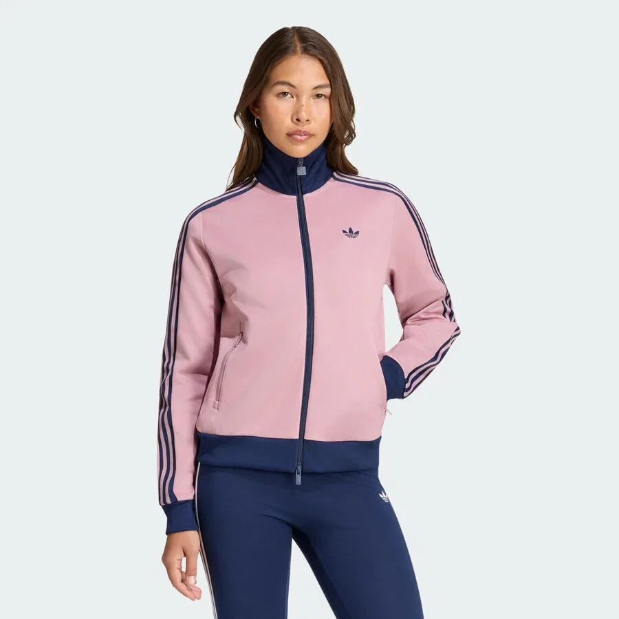 Толстовка на молнии ADIDAS ORIGINALS 'Classic' цвета орхидеи — фото 2