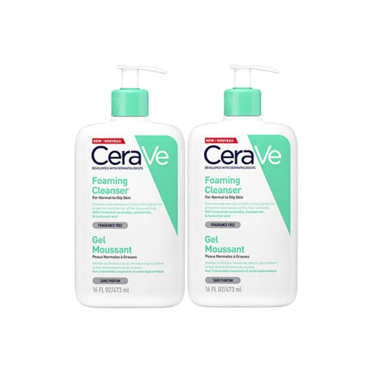 Очищающая пенка для лица CeraVe, 473 мл*2, Amino Acids Cleanser, CeraVe, White