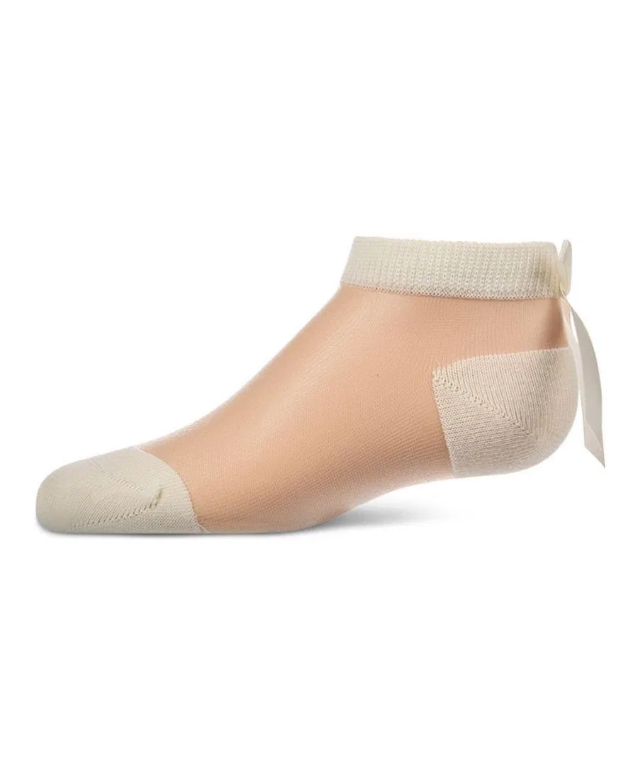 Детские носки с сатиновым бантом MeMoi, Winter White