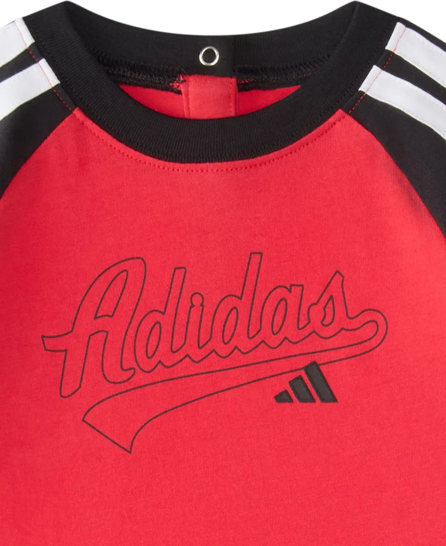 Комбинезон-слип с длинным рукавом реглан Classic Raglan adidas, Bright Red — фото 3