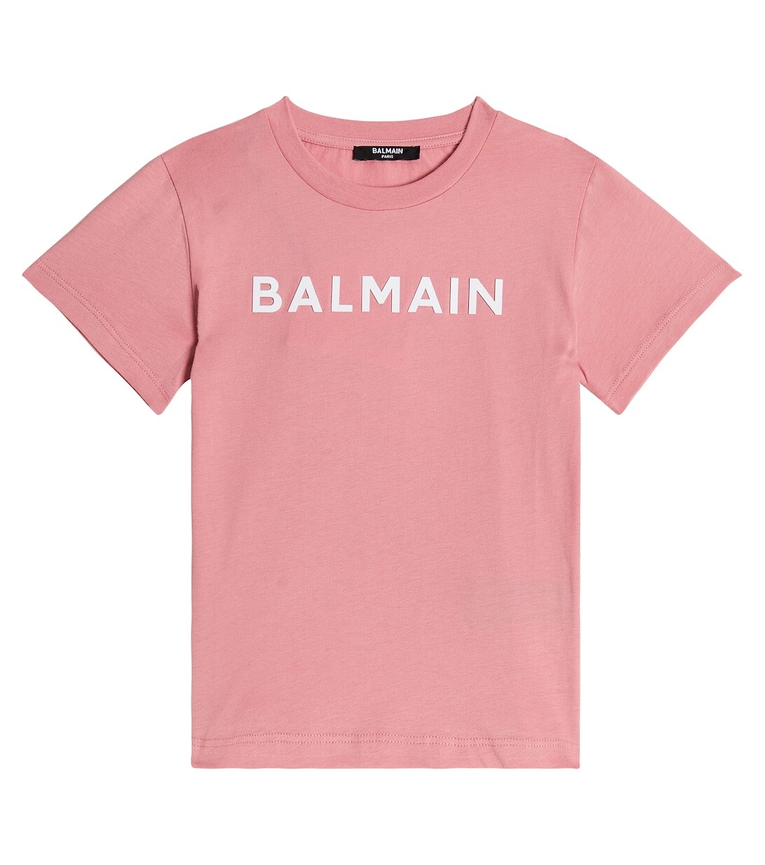 

Футболка из хлопкового джерси с логотипом Balmain, розовый