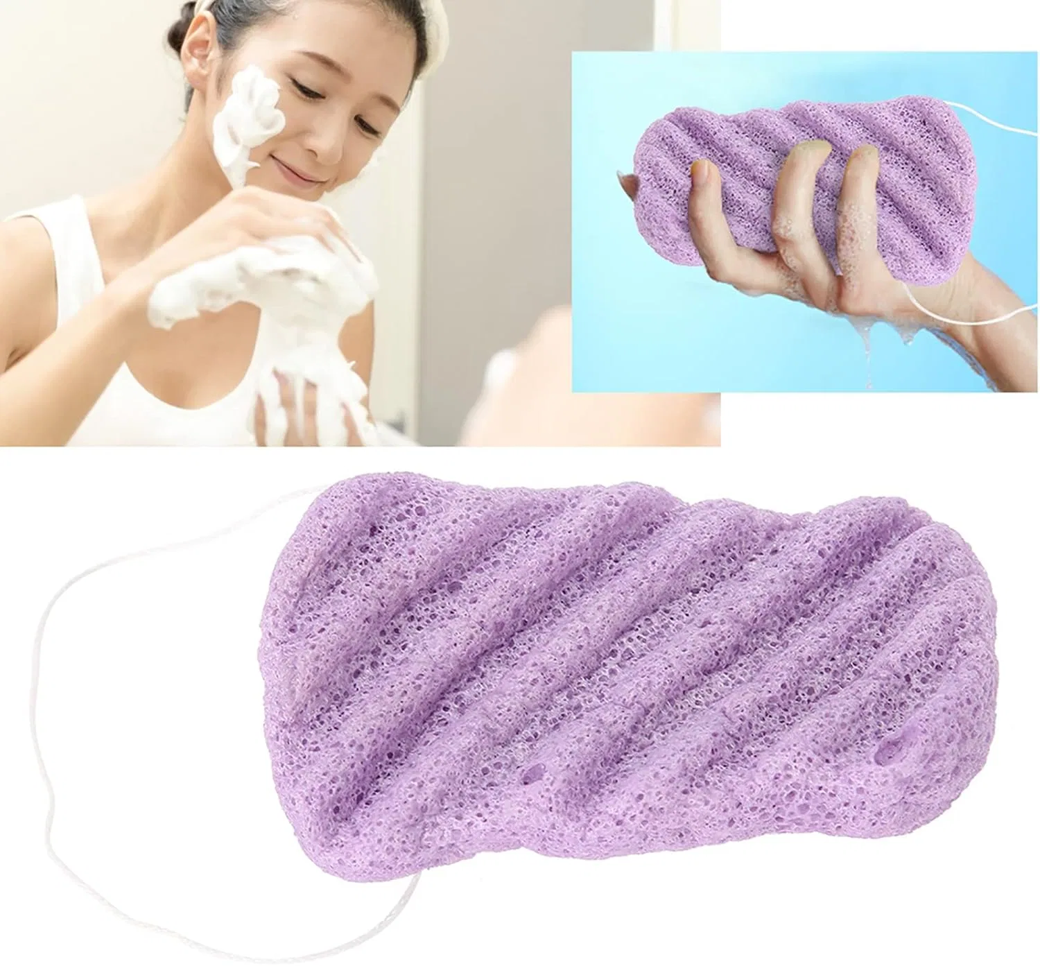 Пилинг-губка для лица, Konjac, Набор 1 шт, Lila Generic — фото 4