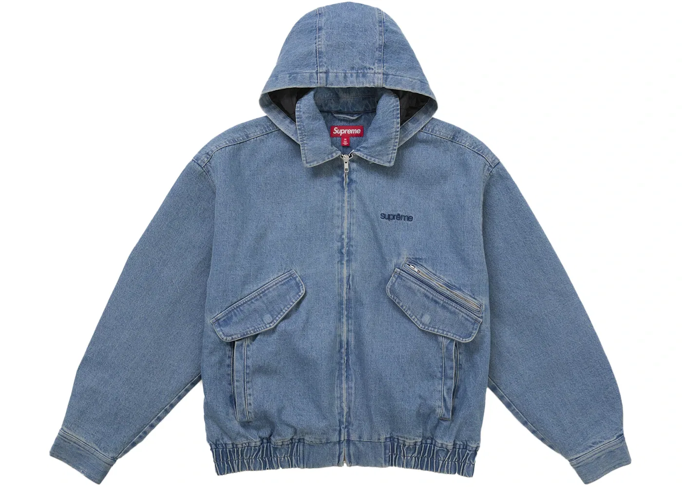 Мужская джинсовая куртка с капюшоном Supreme Jacket, Denim