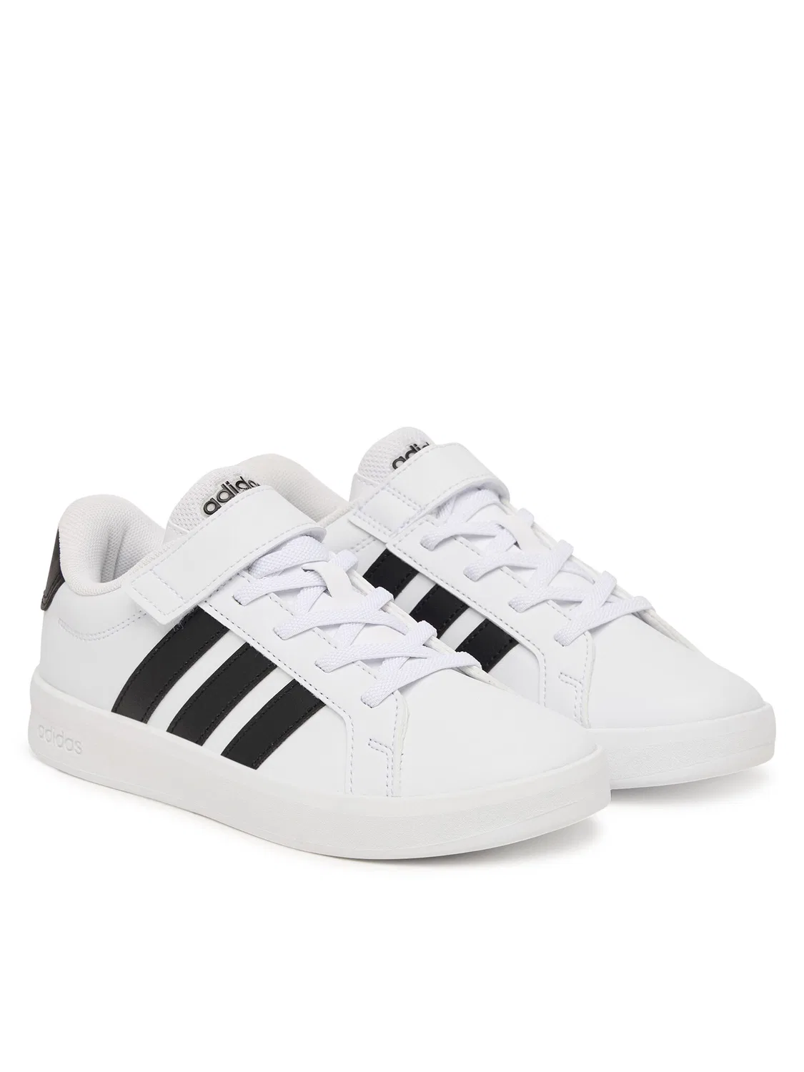 Кроссовки для мальчика Grand Court Shoes Children Adidas, белый — фото 2