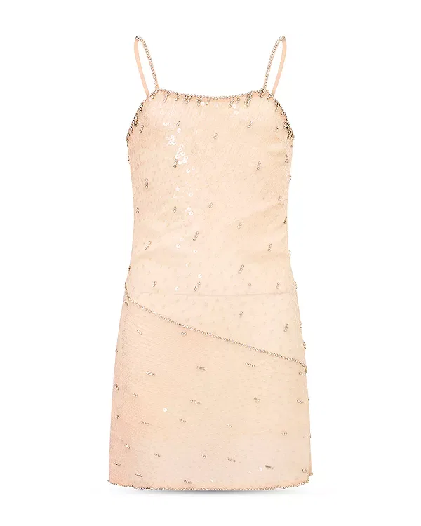 Детское платье для девочек с пайетками Velin Tween LoveShackFancy, Shimmering Peche