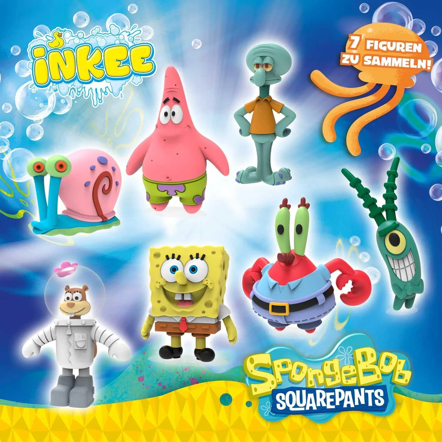 Бомбочка для ванны с сюрпризом SpongeBob, INKEE, 80 г, Burgergummi — фото 3