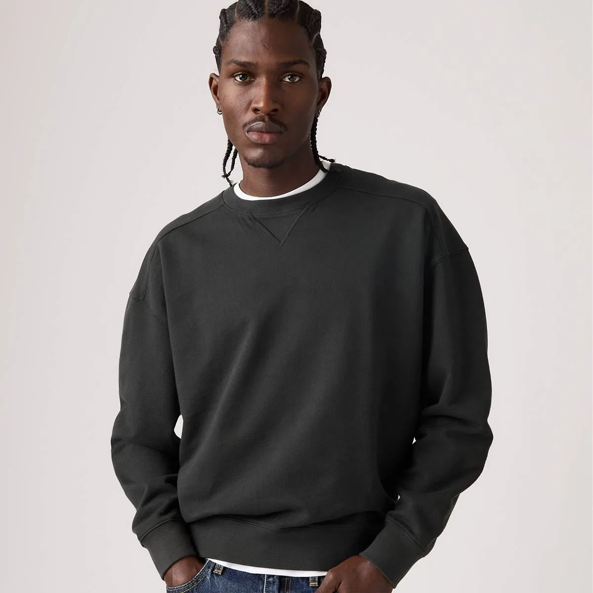 Свитшот Delaney с круглым вырезом Levi's, Jet Black - Black