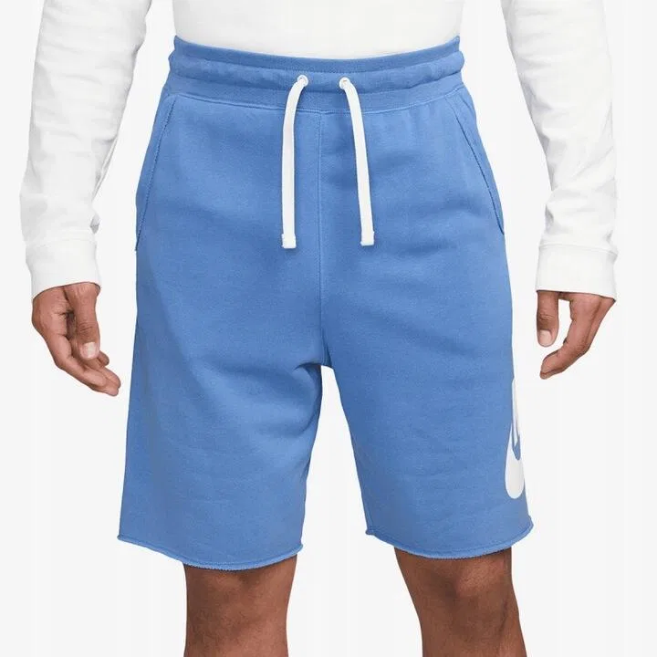 Мужские спортивные шорты с принтом Nike M Nk Club Alumni Hbr Ft Short, Blau — фото 4