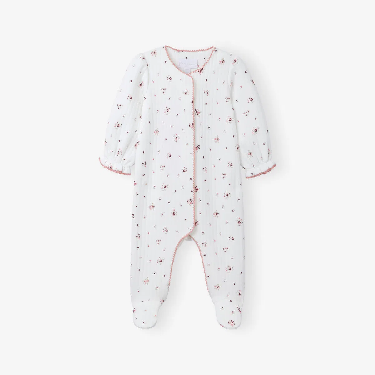 Хлопковый комбинезон для сна Bedtime Friends с запахом, размер 0-24 месяца The Little White Company, белый