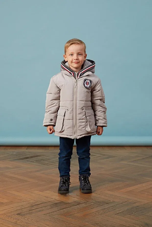 Детское пальто для девочек с капюшоном Men Anorak, Beige