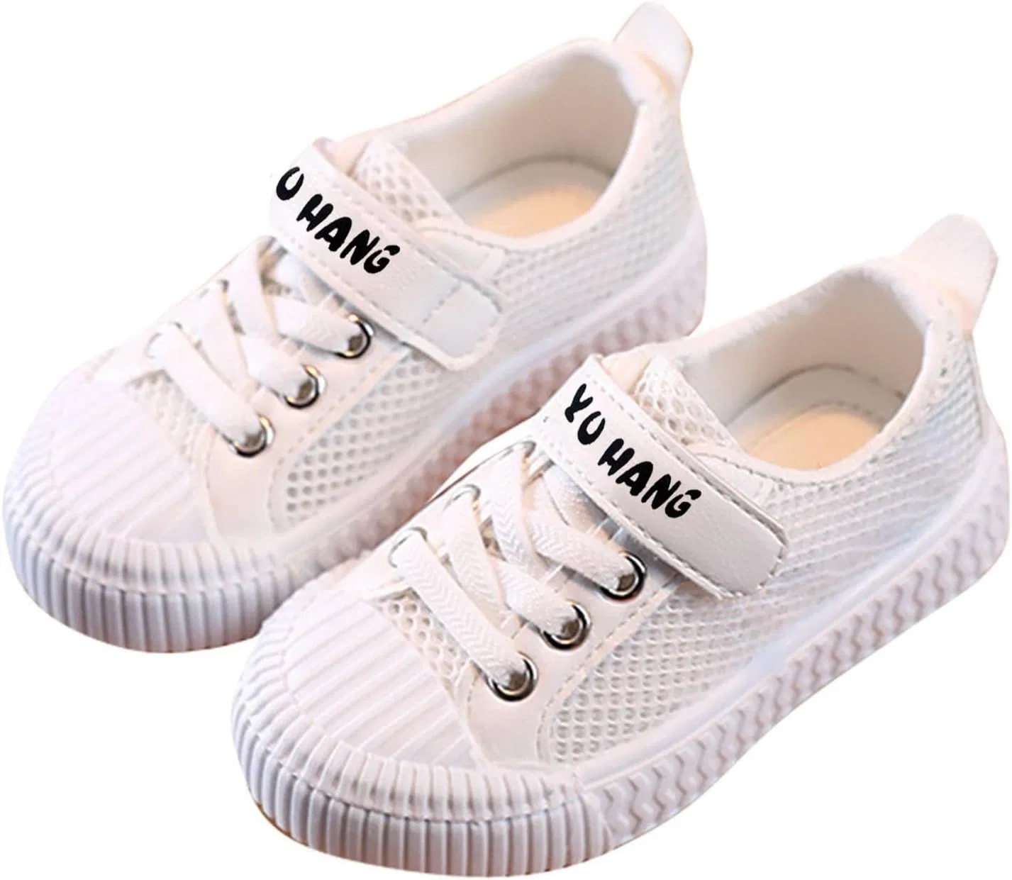 Детские кроссовки для девочек с дышащим верхом Sneakers for Girls Outdoor Lightweight Tennis Running Kids Walking Breathable Non-Slip Soft Sole Casual Shoes, White