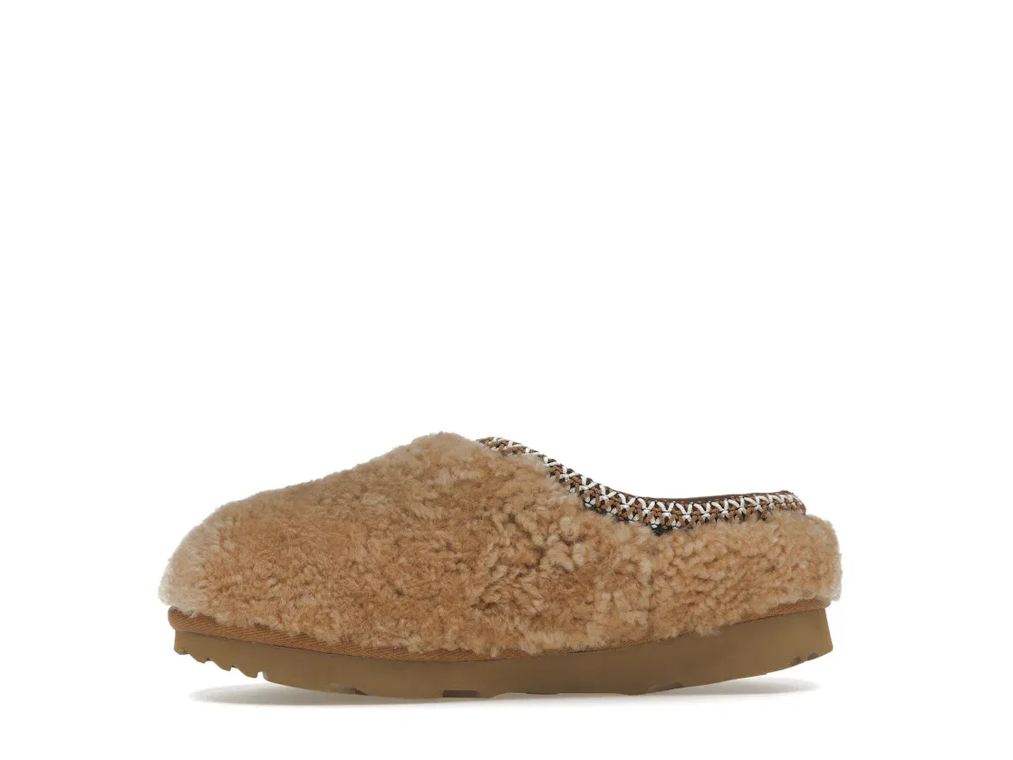 Детские тапочки с длинным ворсом UGG Tasman Maxi Curly Slipper, Chestnut — фото 3