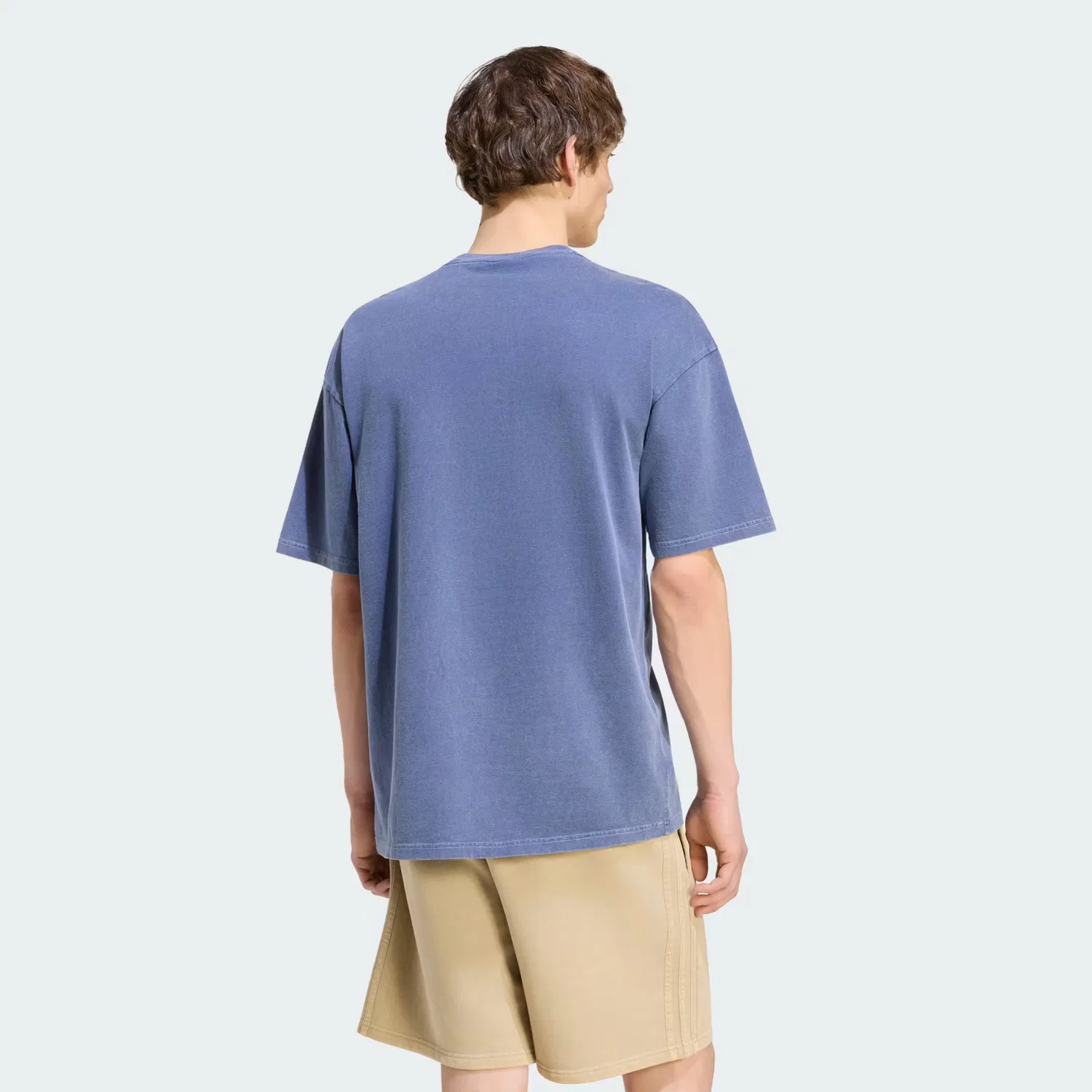 Мужская футболка свободного кроя Trefoil Essentials Adidas Originals, темно-синий — фото 2