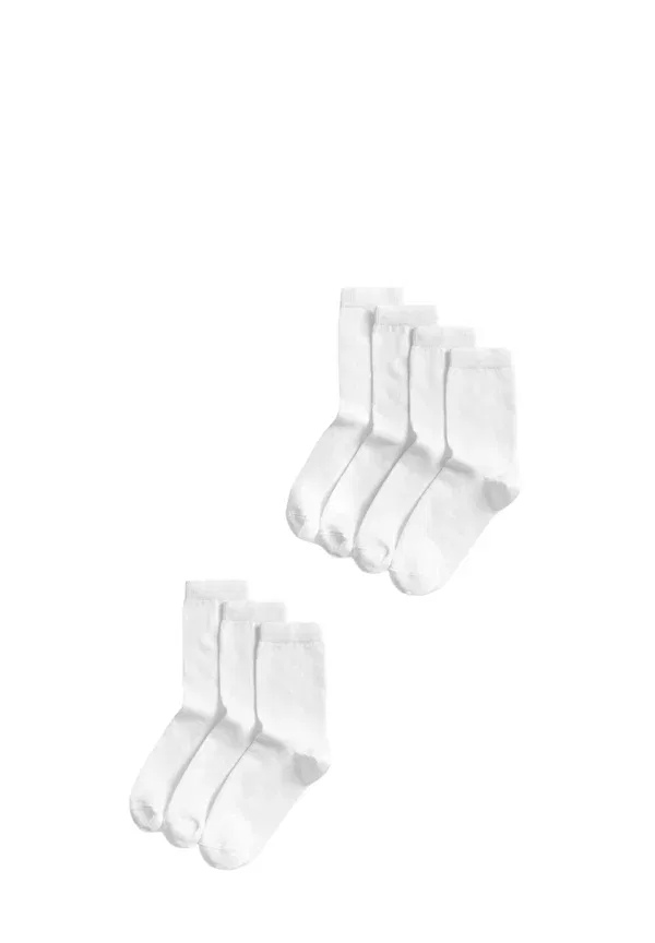 Носки, 7 пар, дышащие, 7 pack of ankle school socks, Marks & Spencer, белый