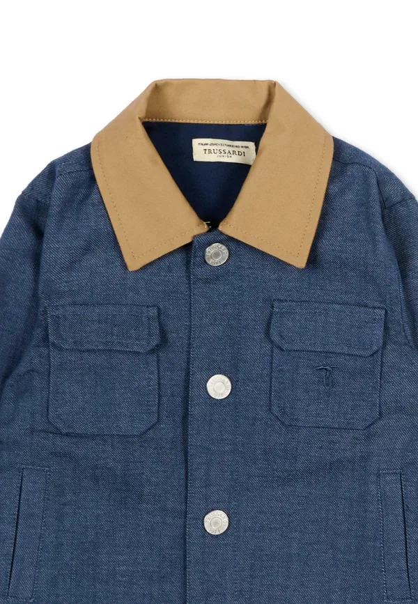 Куртка джинсовая Giubbotto Tru Trussardi Junior, Denim, деним — фото 3