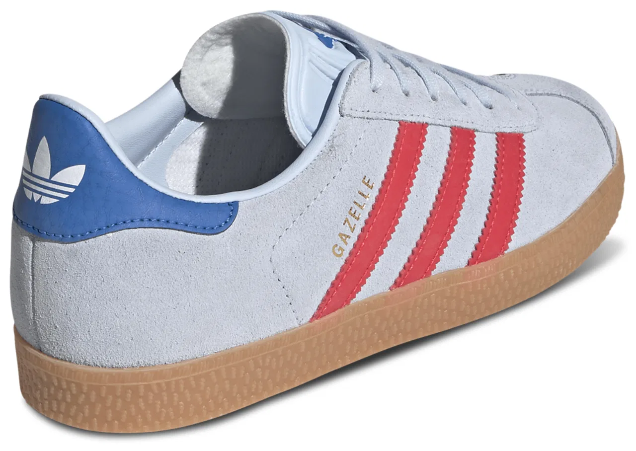 Кроссовки для мальчиков Gazelle Adidas, цвет Crystal Sky/Semi Lucid Red/Bluebird — фото 3
