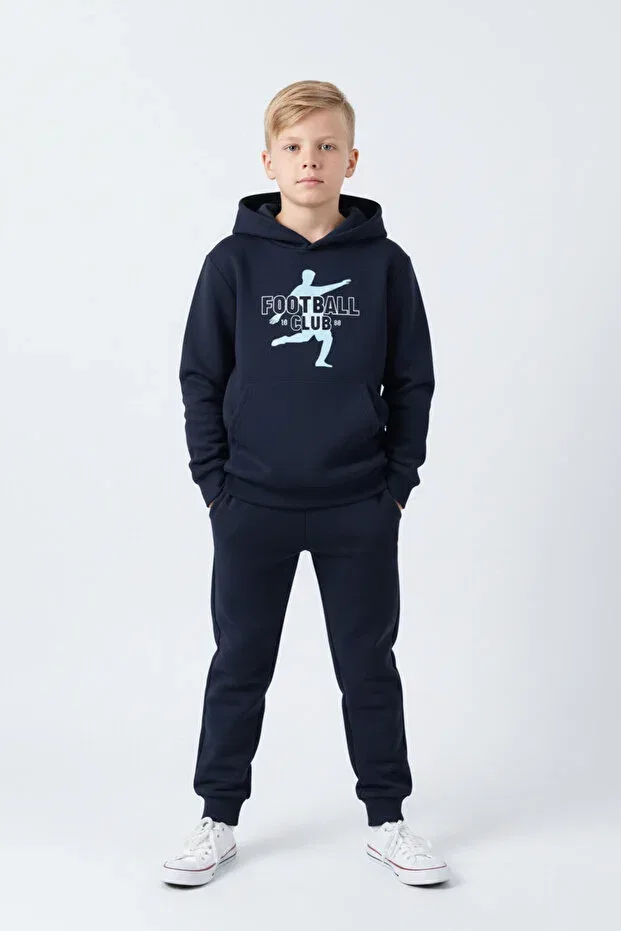 Детский спортивный костюм для мальчиков с принтом Football Club Ya Ko Kids, Navy Blue — фото 2