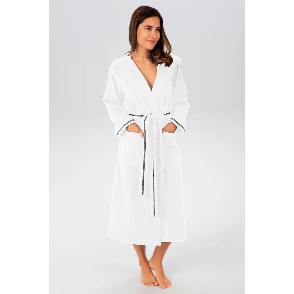 

Женский банный халат Danny, идеально подходит для сауны и СПА, гостиничный халат, утренний халат, 1 шт., с логотипом, из 100% хлопка, размеры XS-3XL Bruno Banani, белый