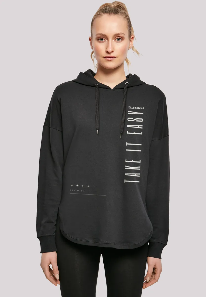 

Толстовка F4NT4STIC "Take It Easy OVERSIZE HOODIE", принт, черный
