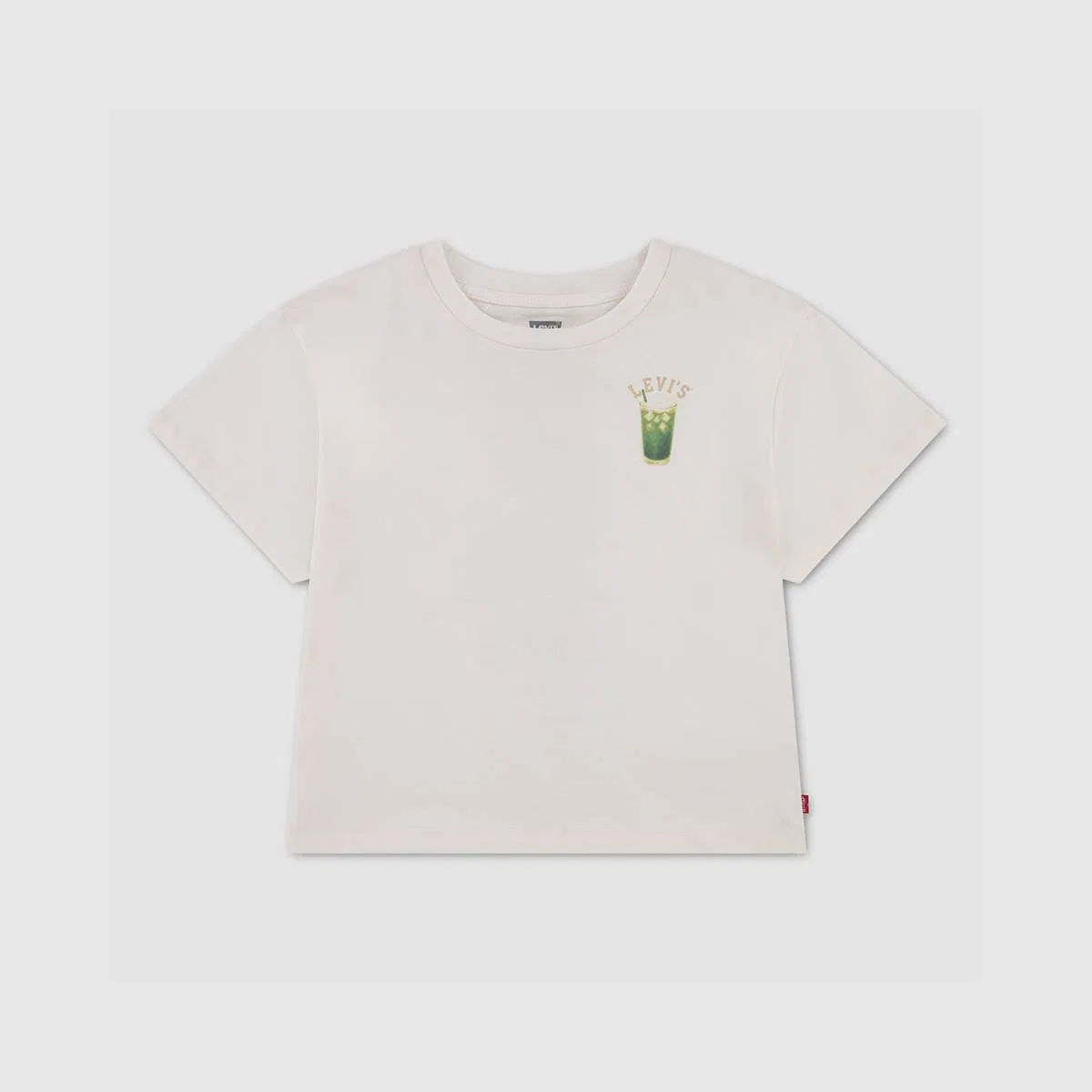 Футболка оверсайз «Матча» для девочек 4-6 лет Levi's, Egret - White