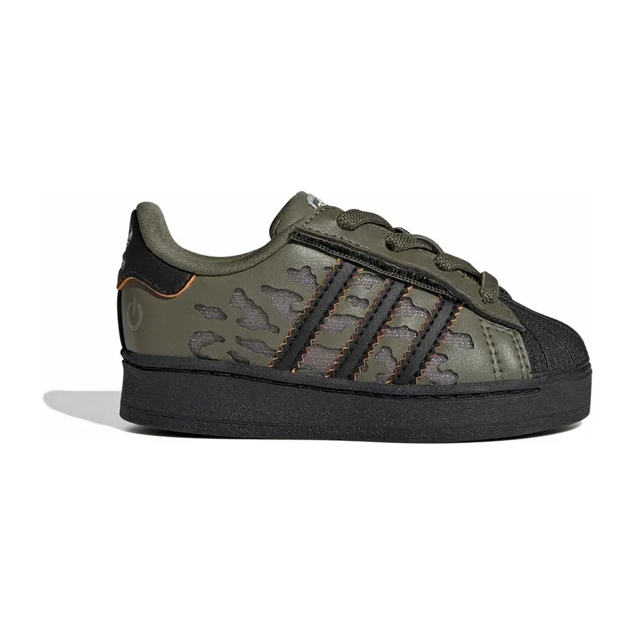 Детские спортивные кроссовки с подсветкой и эластичной шнуровкой adidas Superstar LED Lights Comfort Closure Elastic Lace Shoes, Зеленый