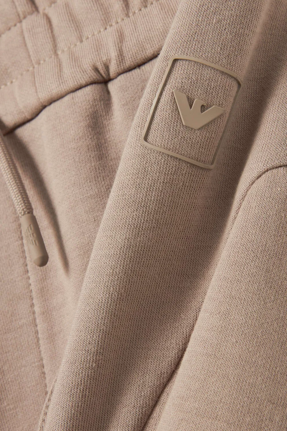 Штаны спортивные хлопковые с логотипом Emporio Armani, нейтральный — фото 4